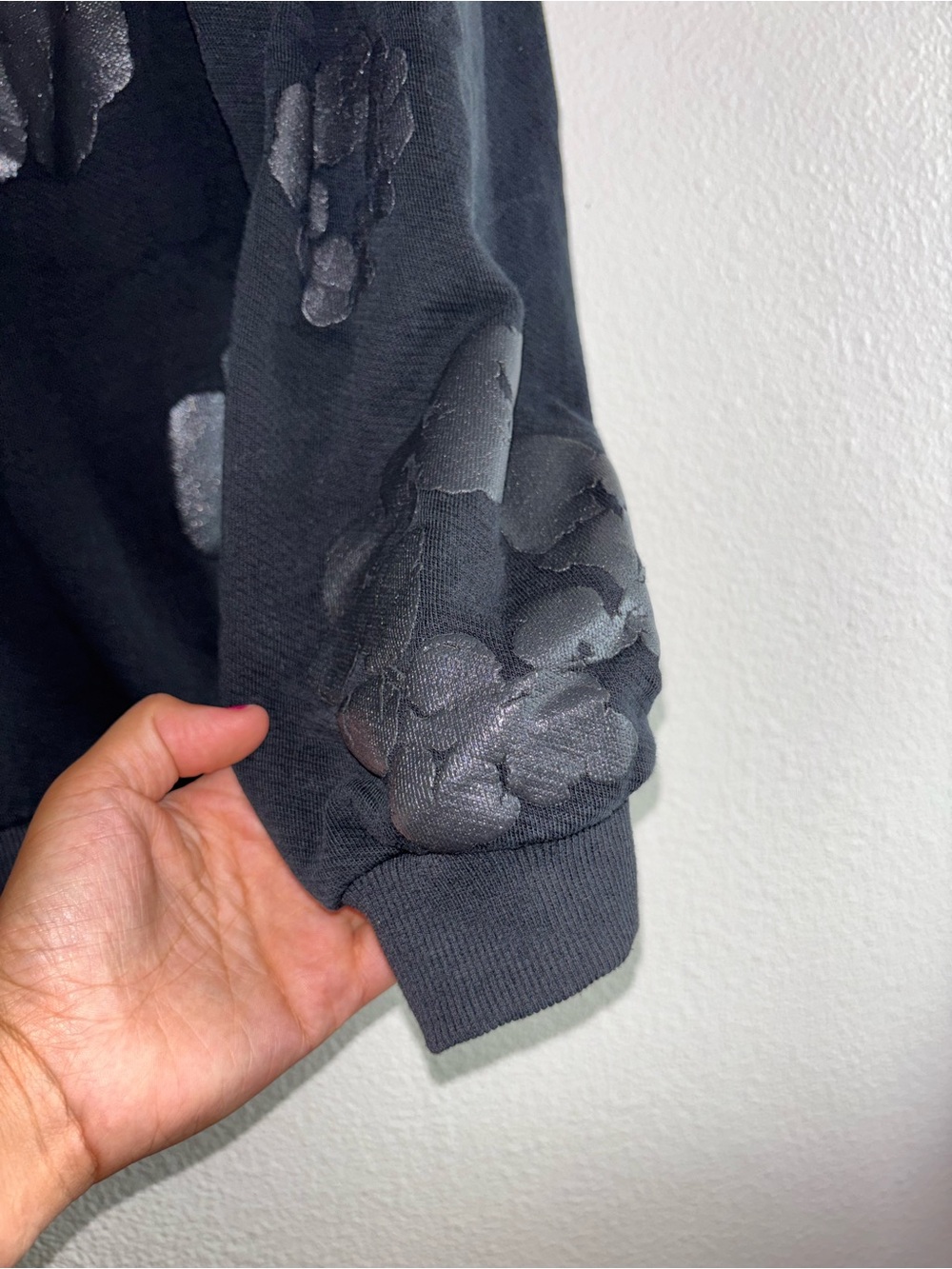 Black denim tear hoodie size small - Picture 5 of 5